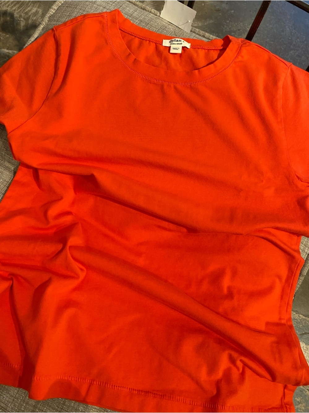 dylan red crewneck tee